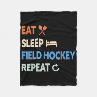 Cobertor De Velo Eat Sleep Field Hockey Repeat _1