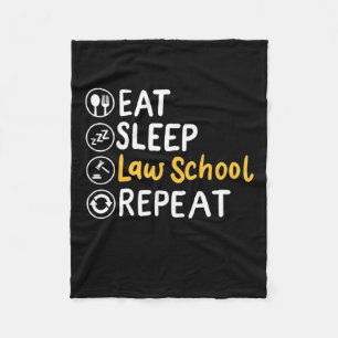 Cobertor De Velo Eat Sleep Law School Repeat