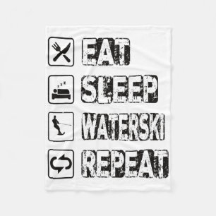 Cobertor De Velo Eat Sleep Waterski Repeat Waterski Water Skiski Wa