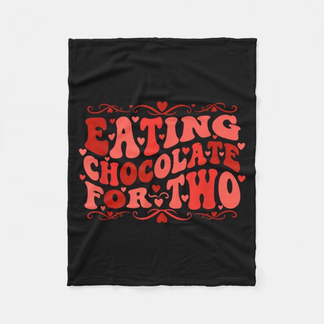Cobertor De Velo Eating Chocolate For Two Mom To Be Pregnancy Sayin (Frente)
