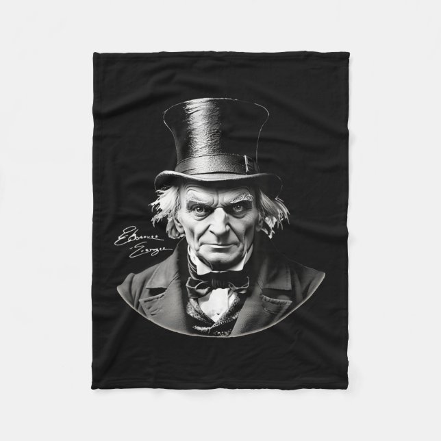 Cobertor De Velo Ebenezer Scrooge Rtrato Com Assinatura (Frente)