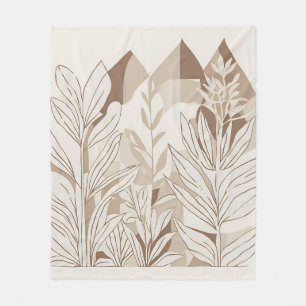 Cobertor De Velo Eclectic Natural Terracotta Wildflower Rustic Boho