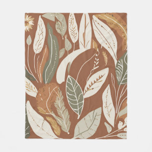 Cobertor De Velo Eclectic Natural Terracotta Wildflower Rustic Boho