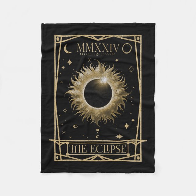 Cobertor De Velo Eclipse Solar 2024 Astronomia Total Eclipse Tarot  (Frente)