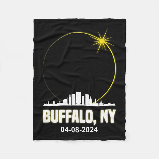 Cobertor De Velo Eclipse Solar 2024 Buffalo Skyline Total Ecl Solar (Frente)
