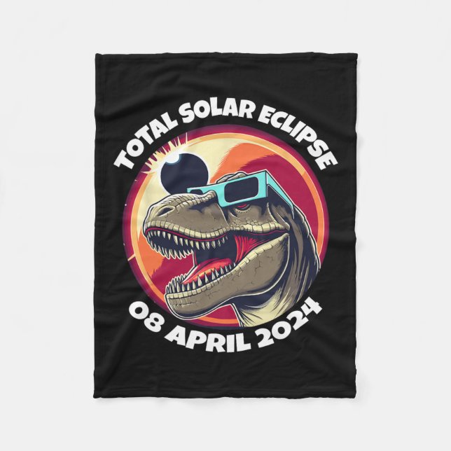 Cobertor De Velo Eclipse Solar 2024 T-rex Vestindo Gles Eclipse (Frente)