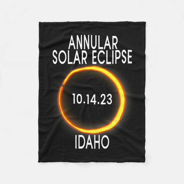 Cobertor De Velo Eclipse Solar Anular T - Idaho (Frente)