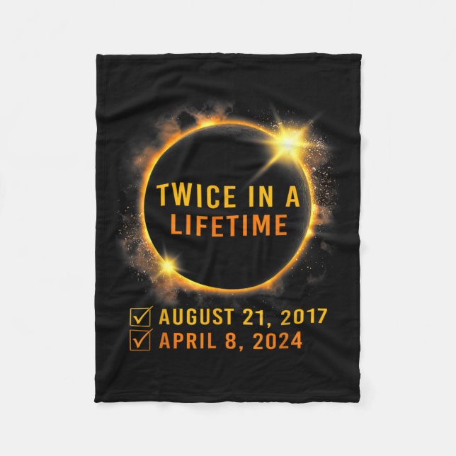 Cobertor De Velo Eclipse Solar Duas Vezes Na Vida 2024 Eclipse Sola (Frente)