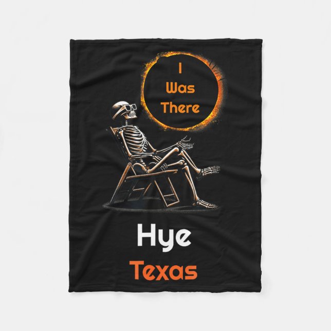 Cobertor De Velo Eclipse Solar Hye Texas Lá Ilustração (Frente)