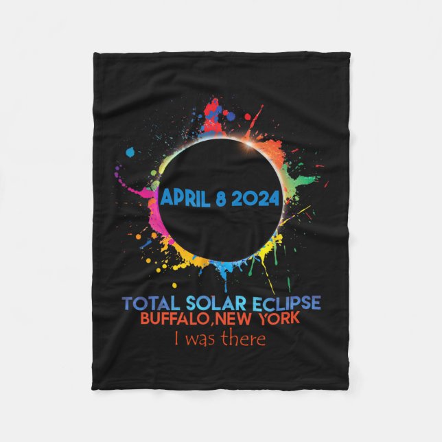 Cobertor De Velo Eclipse Solar Total Buffalo Nova Iorque 2024 Eu Er (Frente)