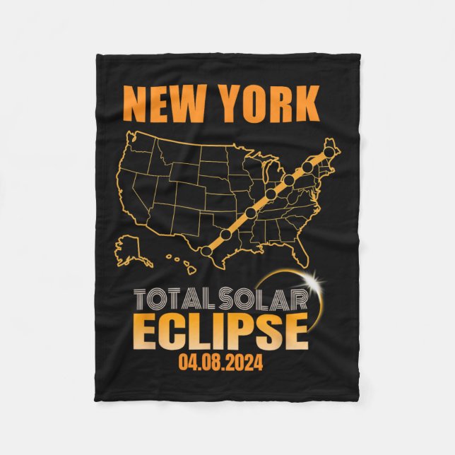 Cobertor De Velo Eclipse Solar Total Nova Iorque (Frente)