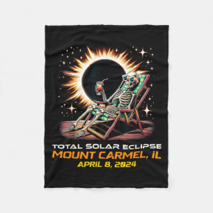 Cobertor De Velo Eclipse Total do Sol Esqueleto Mount Carmel Illino