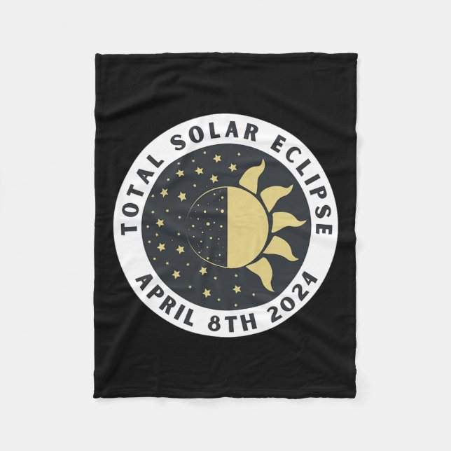 Cobertor De Velo Eclipse - Total Eclipse Solar - Totalidade 2024 (Frente)