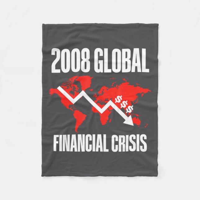 Cobertor De Velo Economic Humor, 2008 Global Financial Crisis Funny (Frente)