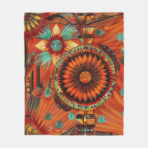 Cobertor De Velo "Ecos Itrados" Azul Cozy Flush Flece Blanket