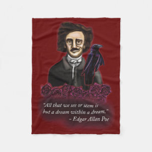 Cobertor De Velo Edgar Allan Poe, Academia Escura