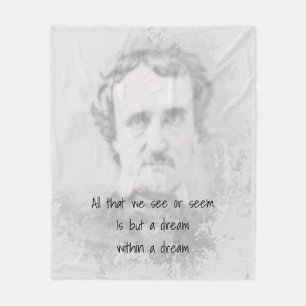 Cobertor De Velo Edgar Allan Poe Autor do Poeta Sonha em um sonho