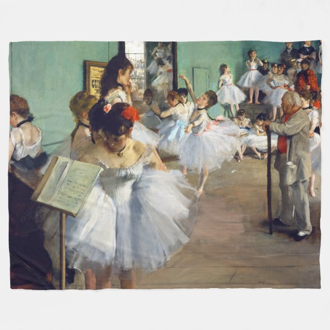 Cobertor De Velo Edgar Degas - A Classe da Dança (Frente (Horizontal))