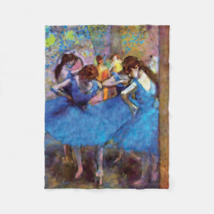 Cobertor De Velo Edgar Degas - Dançarinos Em Blue - Balé Dance Love