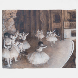 Cobertor De Velo Edgar Degas - Ensaio de Ballet no Palco