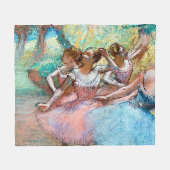 Cobertor De Velo Edgar Degas - Quatro Ballerinas no Palco (Frente (Horizontal))