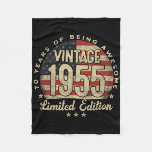 Cobertor De Velo Edição Limitada de 1955 Presentes de 70 anos Usa