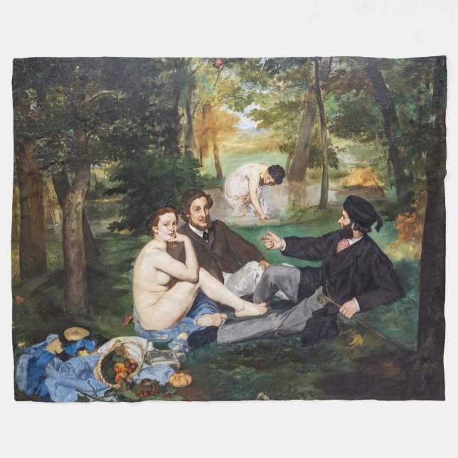 Cobertor De Velo Edouard Manet - Luncheon na Grass (Frente (Horizontal))