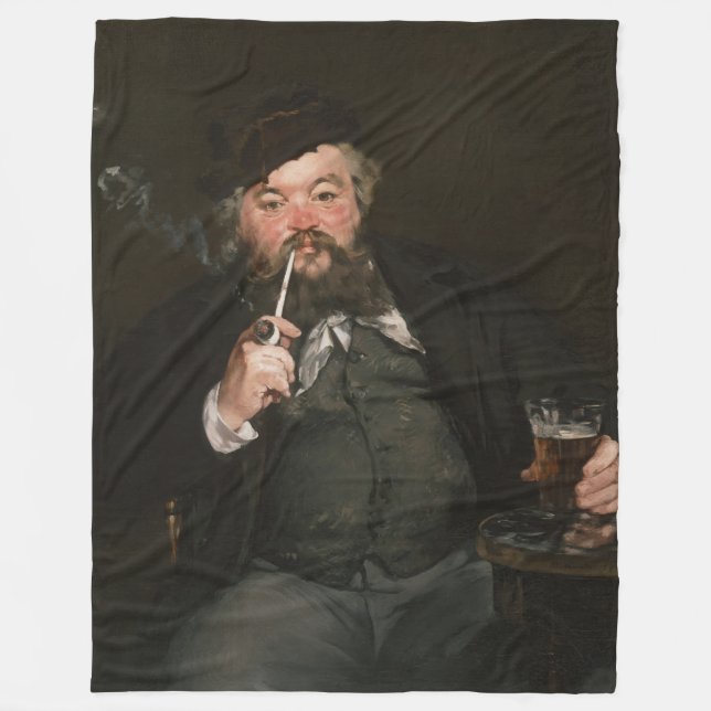 Cobertor De Velo Edouard Manet - Um Bom Copo de Cerveja / Le bon bo (Frente)