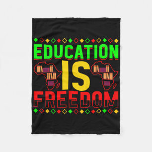 Cobertor De Velo Educação É Liberdade História Afro-Americana Negra