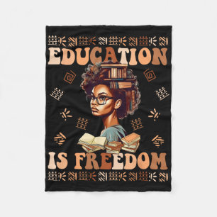 Cobertor De Velo Educação É Liberdade História Negra Afro-Americana