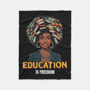 Cobertor De Velo Educação é Liberdade História Negra Mês Professor