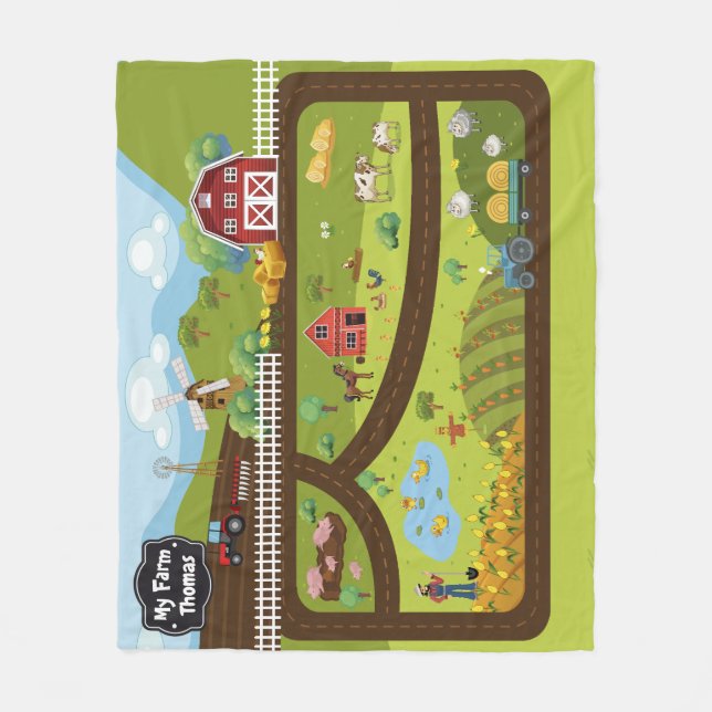 Cobertor De Velo Educational Blanket My Farm (Frente)