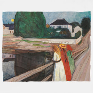 Cobertor De Velo Edvard Munch - As Garotas na Ponte