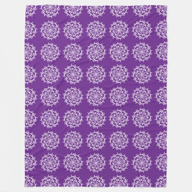 Cobertor De Velo EggPlant Mandala (Frente)