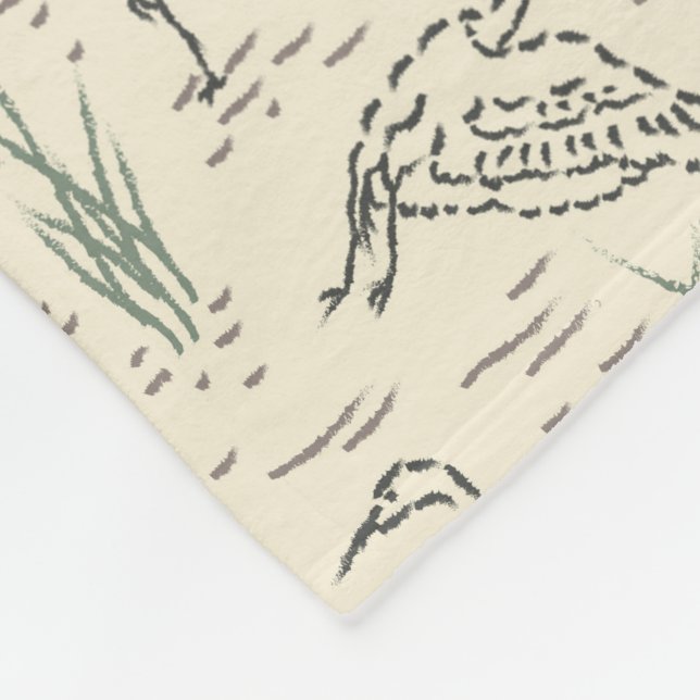 Cobertor De Velo Egrets de meio-dia - Ao longo do rio - padrão das  (Quina)