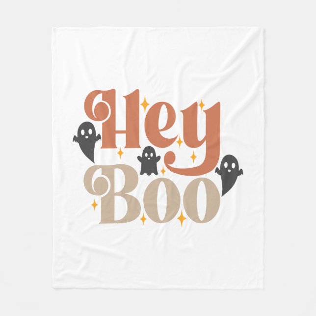 Cobertor De Velo Ei Boo Boho Halloween Ei Boo Ghost (Frente)