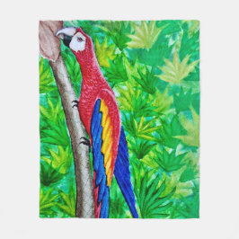 Cobertor De Velo Ei, tem uma arara escarlate naquela árvore!