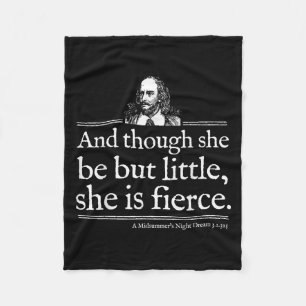 Cobertor De Velo Ela É Feroz Camisa Citação Shakespeare Teatro Peça
