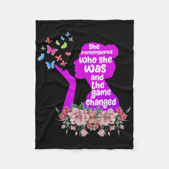 Cobertor De Velo Ela Lembrou-Se De Quem Era E O Jogo Mudou (Frente)