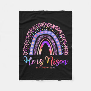 Cobertor De Velo Ele É Risen Rainbow Felz pascoa White Christian J