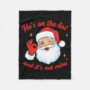 Cobertor De Velo Ele Está Na Lista Não É Meu Papai Noel Natal Engra