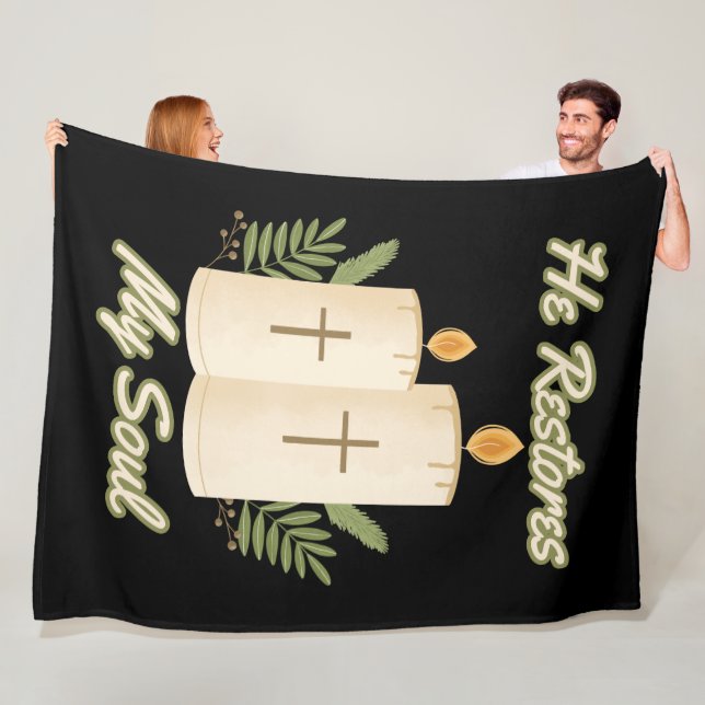 Cobertor De Velo Ele Restaura A Minha Citação De Bíblia De Alma (In Situ)