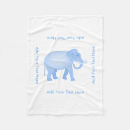 Cobertor De Velo Elefante azul - elefante indiano - bebé