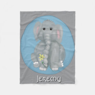 Cobertor De Velo Elefante-Bonito Personalizado Fleece Blanket