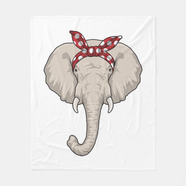 Cobertor De Velo Elefante com Bandana (Frente)