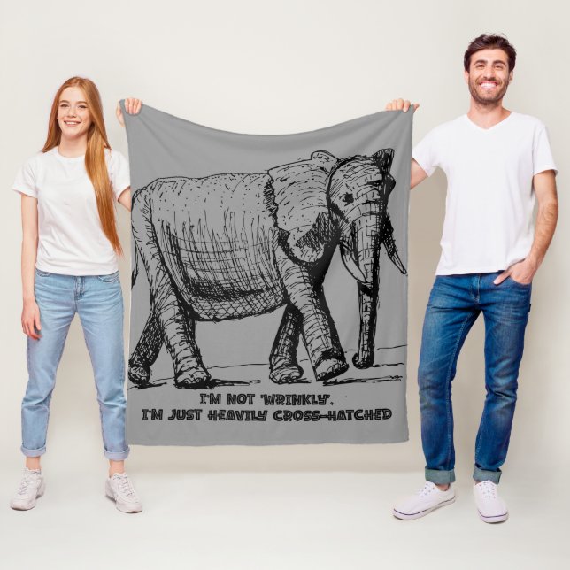 Cobertor De Velo Elefante com Cruzamento Pesado de Linhas (In Situ)