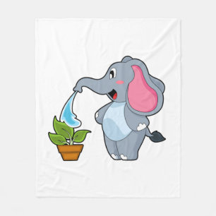 Cobertor De Velo Elefante com Planta