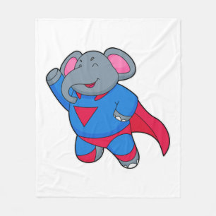 Cobertor De Velo Elefante como super-herói
