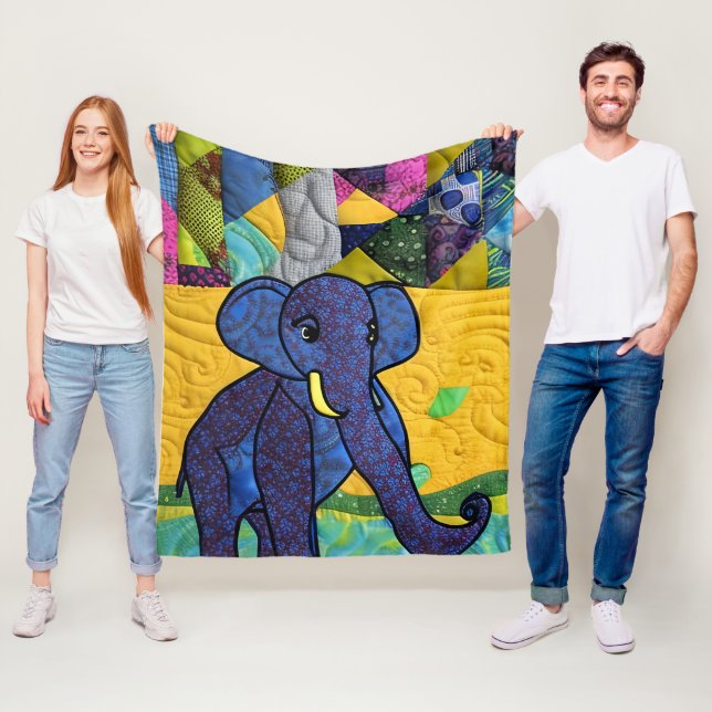 Cobertor De Velo Elefante De Bebê Divertido - Comprimido Como Desig (In Situ)