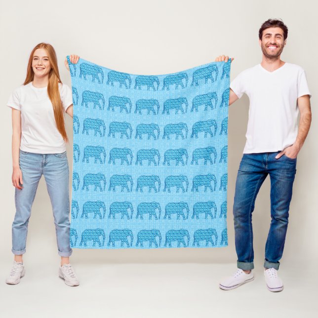 Cobertor De Velo Elefante de flor de lótus - turquesa (In Situ)